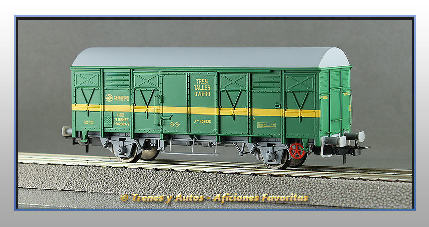 Vagón cerrado 2 ejes Tipo J2 "tren taller Oviedo" - Renfe